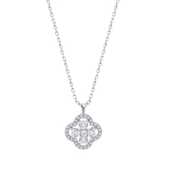 Colier din argint  cu pietre Cubic Zirconia Incolor