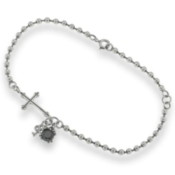 Brățară din argint  cu pietre Cubic Zirconia Negru