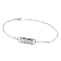 Brățară din argint  cu pietre Cubic Zirconia Incolor