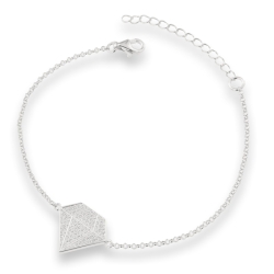 Brățară din argint  cu pietre Cubic Zirconia Incolor