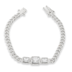 Brățară din argint  cu pietre Cubic Zirconia Incolor