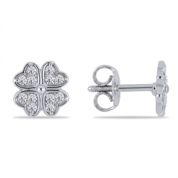 Cercei din argint cu Cubic Zirconia Incolor