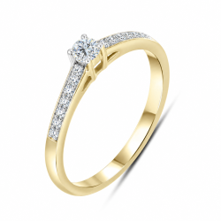 Inel din aur galben cu Cubic Zirconia Incolor