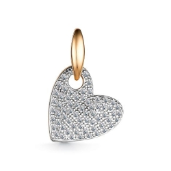 Pandantiv din aur roz cu pietre Diamant