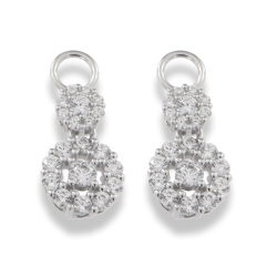 Pandantiv pentru cercei din argint  cu pietre Cubic Zirconia Incolor