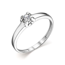 Inel din aur alb cu pietre Diamant