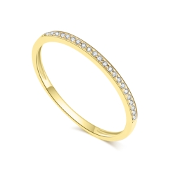 Verighetă din aur galben cu pietre Diamant