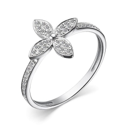 Inel din aur alb cu pietre Diamant