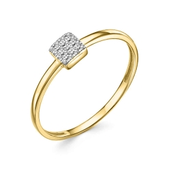Inel din aur galben cu pietre Diamant