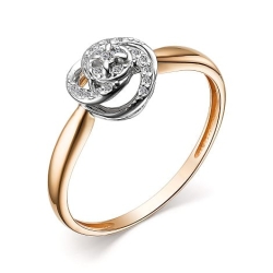 Inel din aur roz cu pietre Diamant