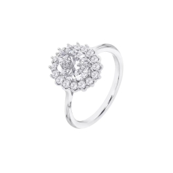 Inel din argint  cu pietre Cubic Zirconia Incolor