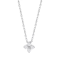Colier din argint  cu pietre Cubic Zirconia Incolor