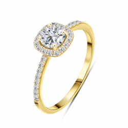 Inel din aur galben cu Cubic Zirconia Incolor