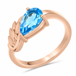 Inel din aur roz cu Topaz Swiss