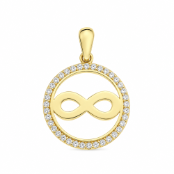 Pandantiv din aur galben cu Cubic Zirconia Incolor