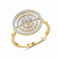 Inel din aur galben cu Cubic Zirconia Incolor