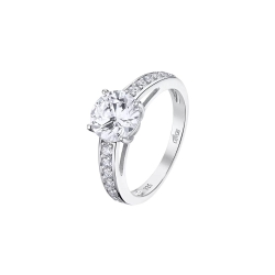 Inel din argint  cu pietre Cubic Zirconia Incolor