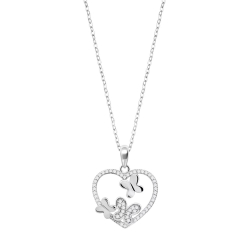 Colier din argint  cu pietre Cubic Zirconia Incolor