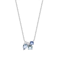 Colier din argint  cu pietre Cubic Zirconia Multicoloră