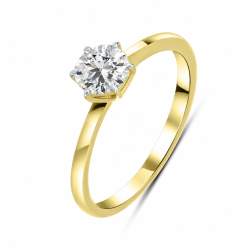 Inel din aur galben cu Cubic Zirconia Incolor