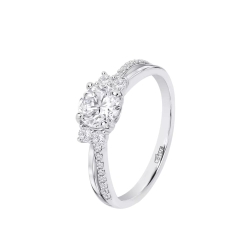 Inel din argint  cu pietre Cubic Zirconia Incolor