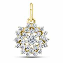 Pandantiv din aur galben cu Cubic Zirconia Incolor
