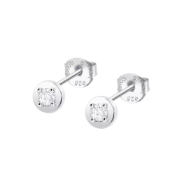 Cercei din argint  cu pietre Cubic Zirconia Incolor