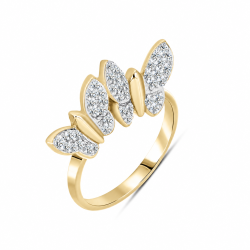 Inel din aur galben cu Cubic Zirconia Incolor