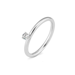 Inel din aur alb cu pietre Diamant