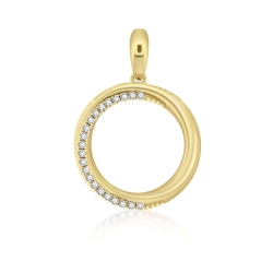 Pandantiv din aur galben cu pietre Diamant