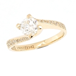 Inel din aur galben cu pietre Diamant