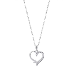 Colier din argint  cu pietre Cubic Zirconia Incolor
