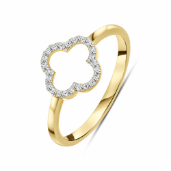Inel din aur galben cu Cubic Zirconia Incolor