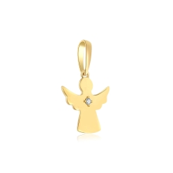 Pandantiv din aur galben cu pietre Diamant