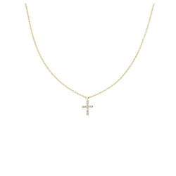 Colier din aur galben cu pietre Diamant