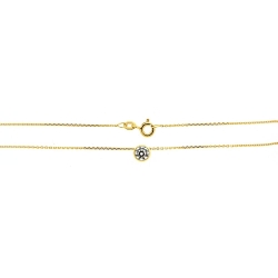 Colier din aur galben cu pietre Cubic Zirconia Incolor