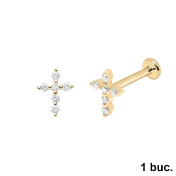 Cercel din aur galben cu pietre Diamant
