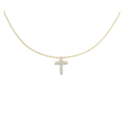 Colier din aur galben cu pietre Diamant