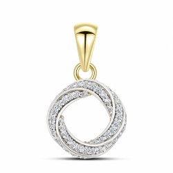 Pandantiv din aur galben cu Cubic Zirconia Incolor