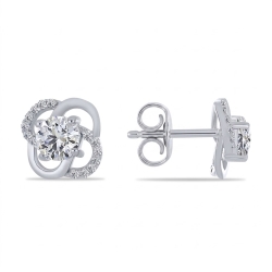 Cercei din argint cu Cubic Zirconia Incolor