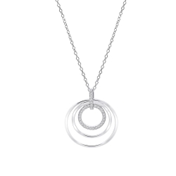 Colier din argint  cu pietre Cubic Zirconia Incolor