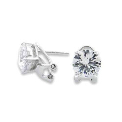 Cercei Pusete din argint  cu pietre Cubic Zirconia Incolor