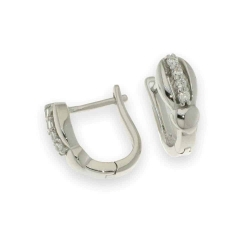 Cercei din argint  cu pietre Cubic Zirconia Incolor