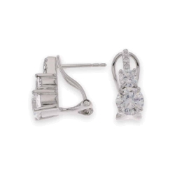 Cercei din argint  cu pietre Cubic Zirconia Incolor