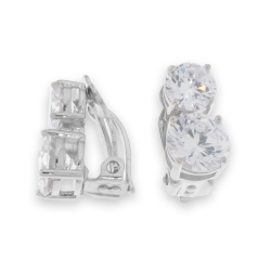 Cercei din argint  cu pietre Cubic Zirconia Incolor