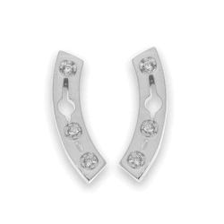 Cercei din argint  cu pietre Cubic Zirconia Incolor