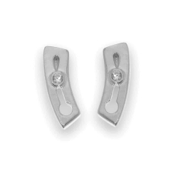 Cercei din argint  cu pietre Cubic Zirconia Incolor