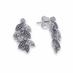 Cercei Pusete din argint  cu pietre Cubic Zirconia Incolor