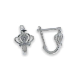 Cercei din argint  cu pietre Cubic Zirconia Incolor