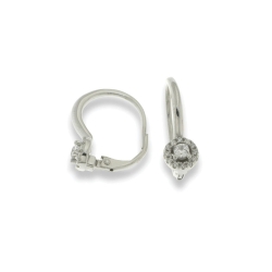 Cercei din argint  cu pietre Cubic Zirconia Incolor